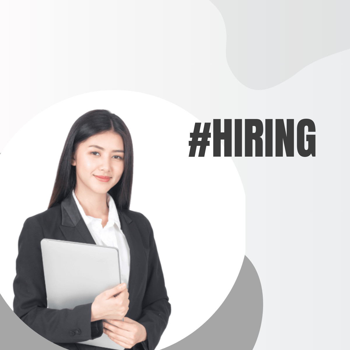 Free Hiring Linkedin Profile Photo Template to Edit Online