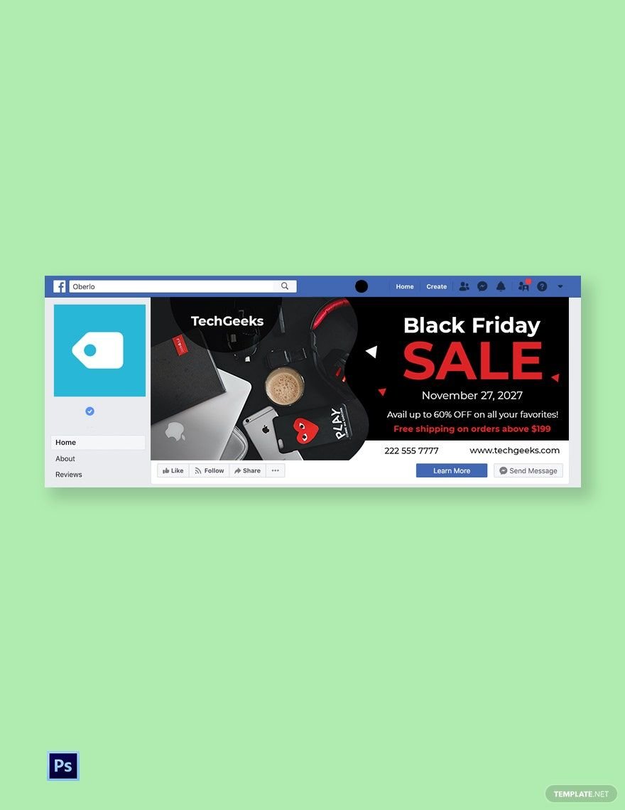 Black Friday Facebook Cover Photo Template