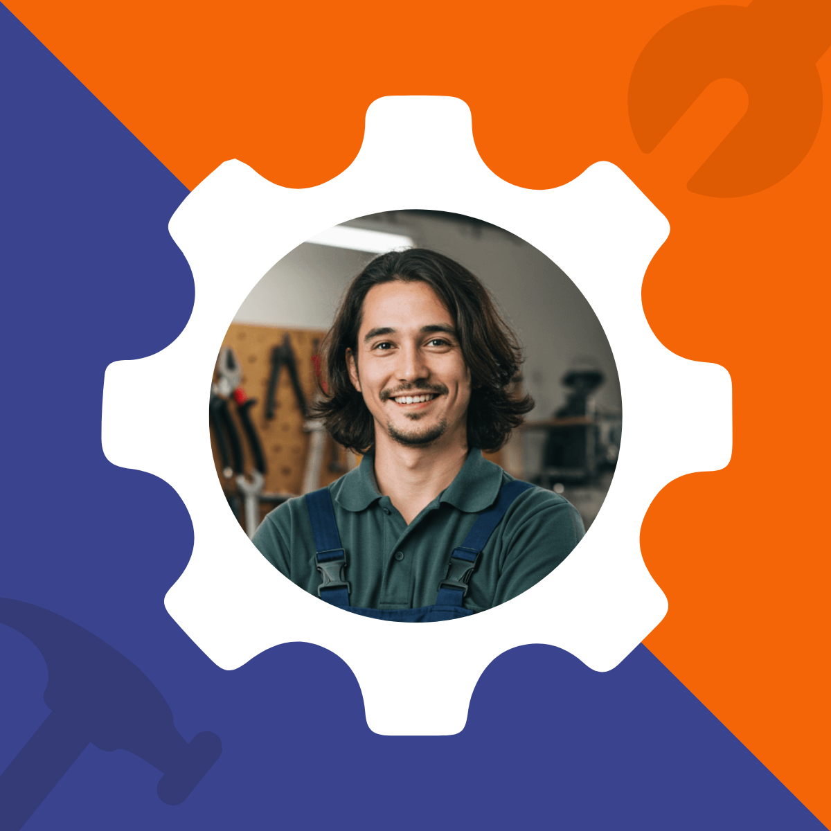 Free Handyman Linkedin Profile Photo Template to Edit Online