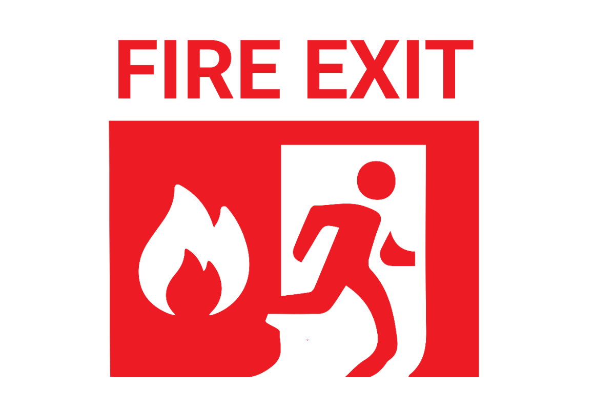 Free Fire Exit Sign Template