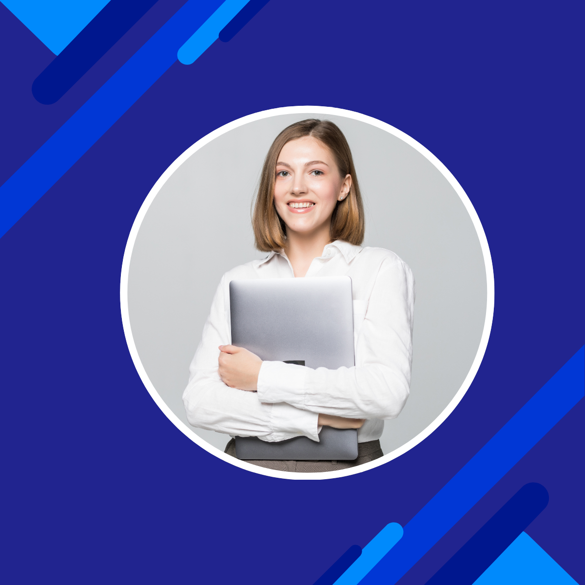Free Geometric Linkedin Profile Photo Template