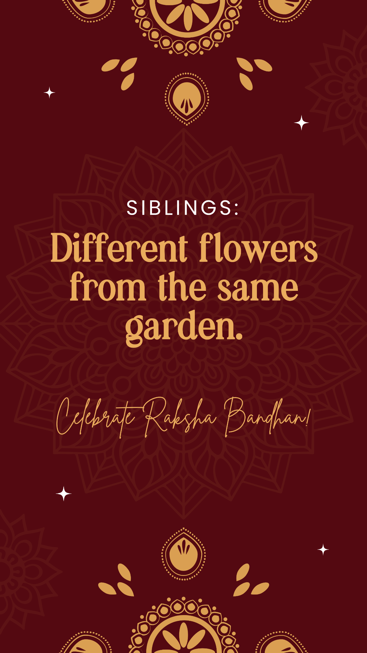 Free Floral Raksha Bandhan Quote Template