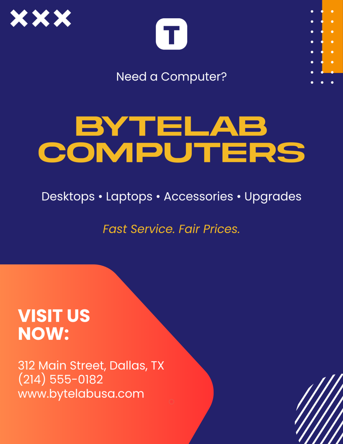 Free Computer Flyer Design Template