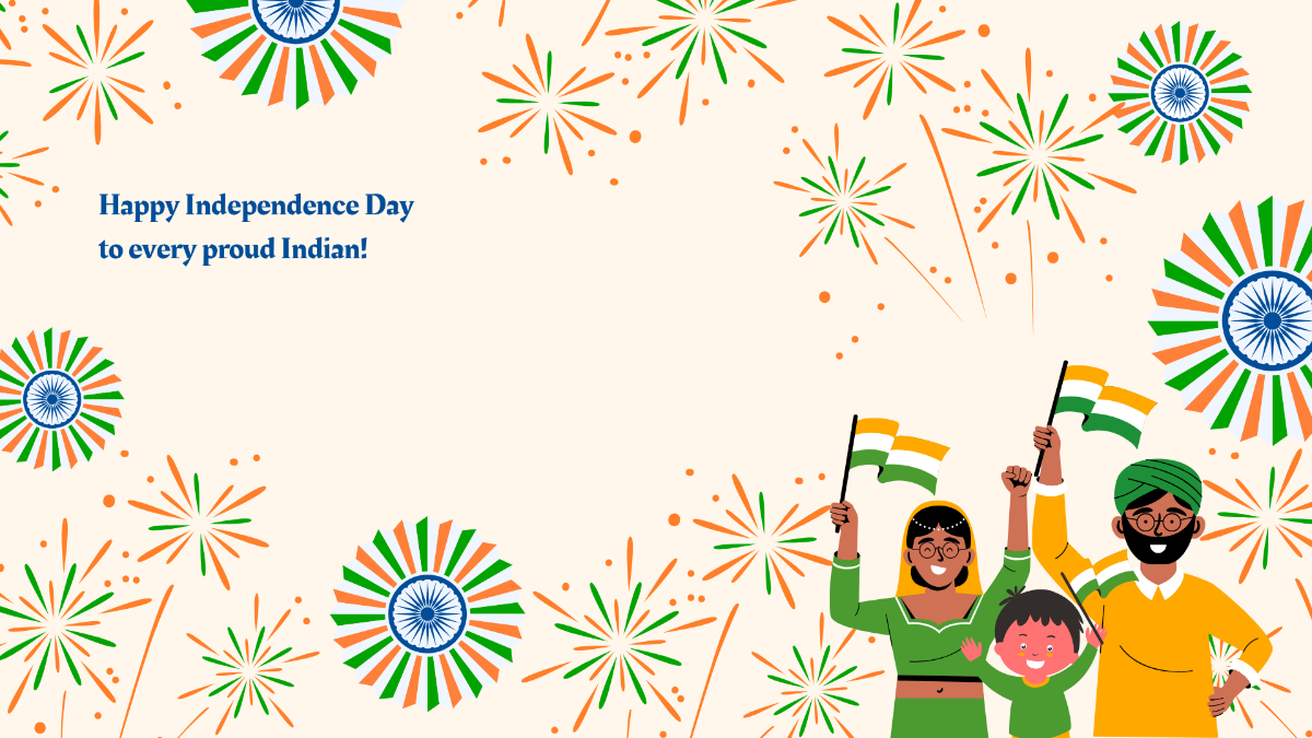 Free Happy India Independence Day Background Template