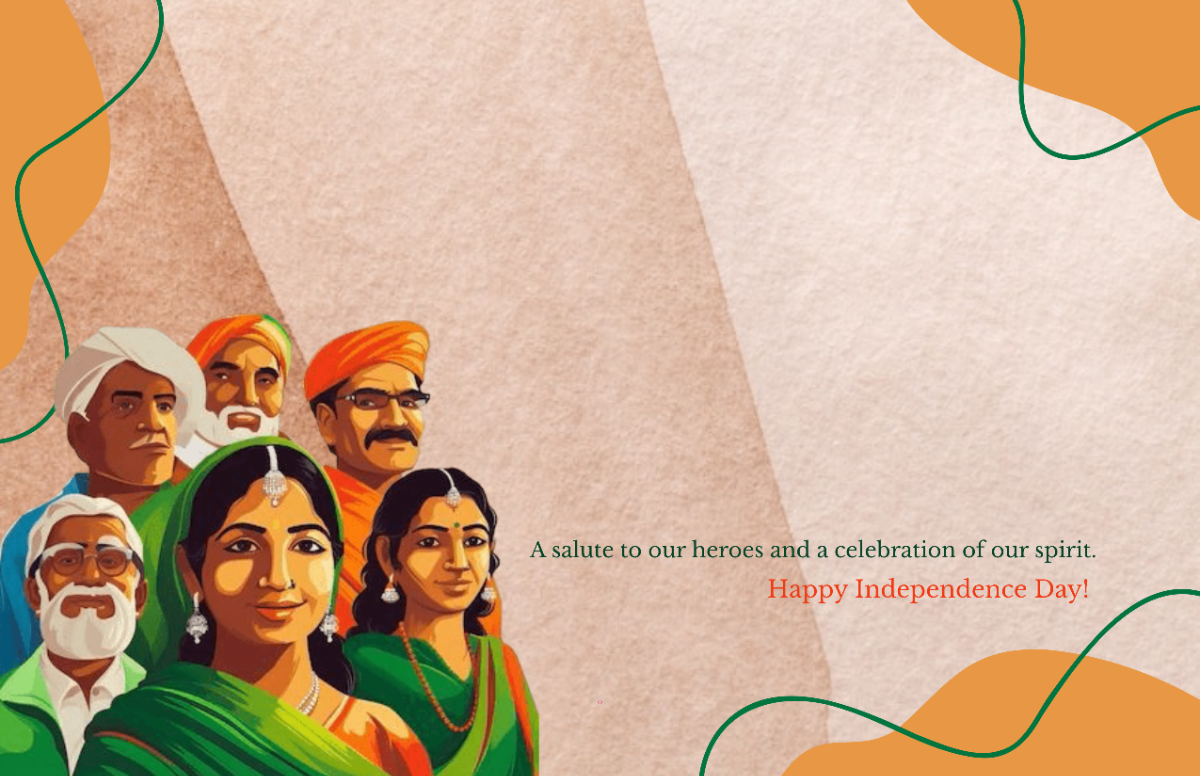 Free Aesthetic India Independence Day Poster Background Template