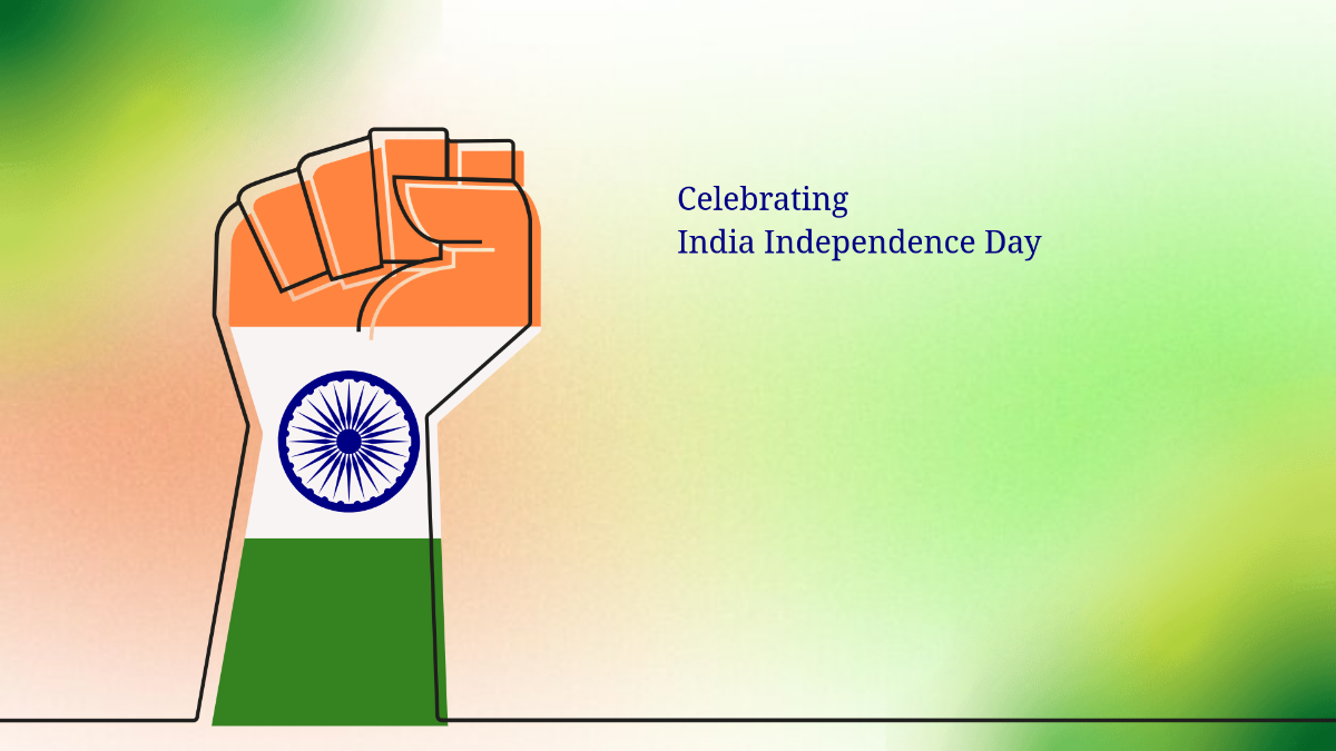 Free India Independence Day Gradient Background Template