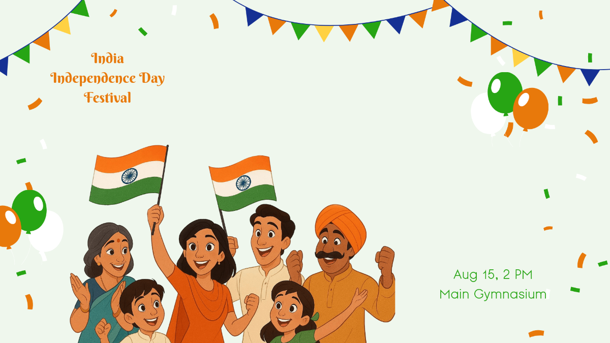 Free Colorful India Independence Day Festival Background Template