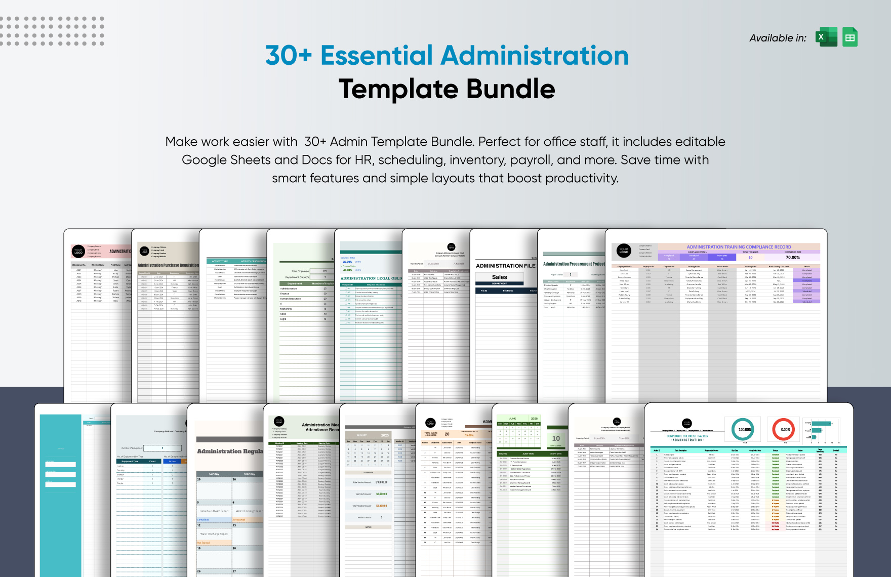 30+ Essential Administration Template Bundle