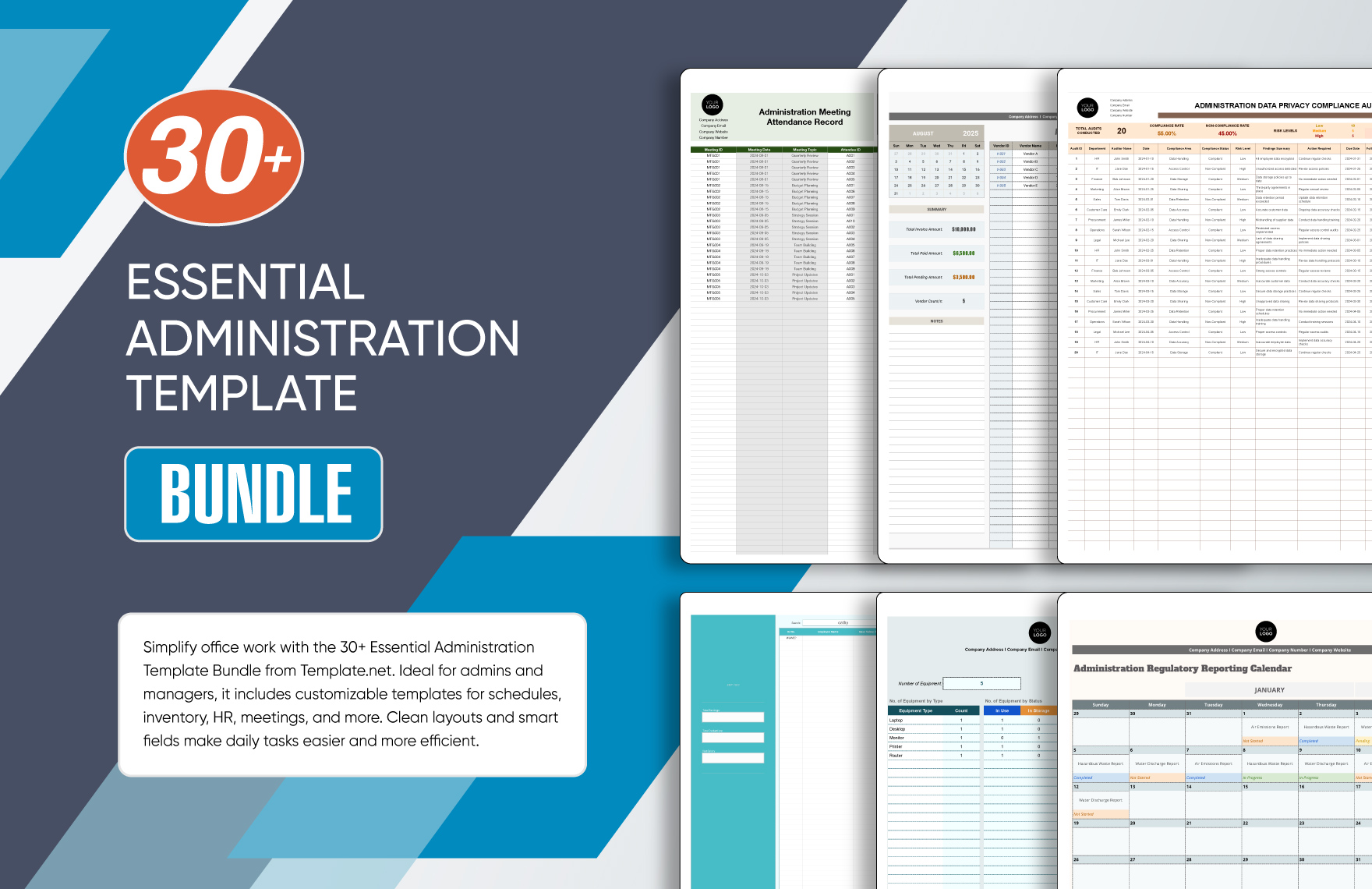 30+ Essential Administration Template Bundle