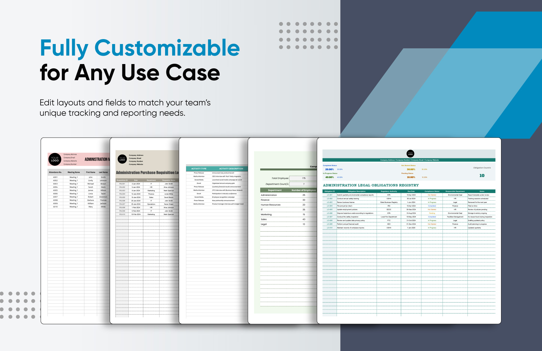 30+ Essential Administration Template Bundle