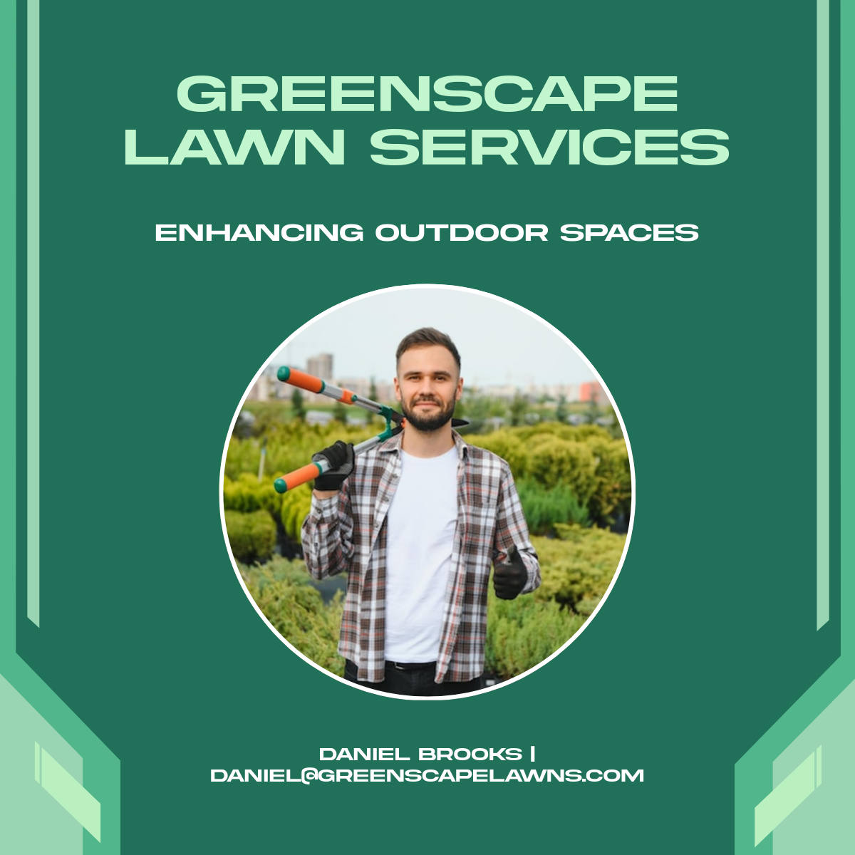 Free Lawn Service Linkedin Profile Photo Template