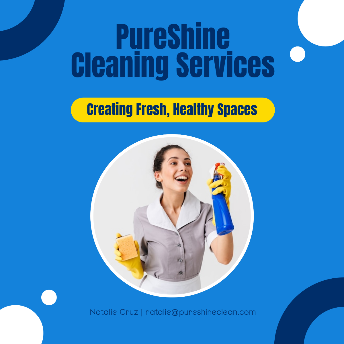 Free Cleaning Service Linkedin Profile Photo Template