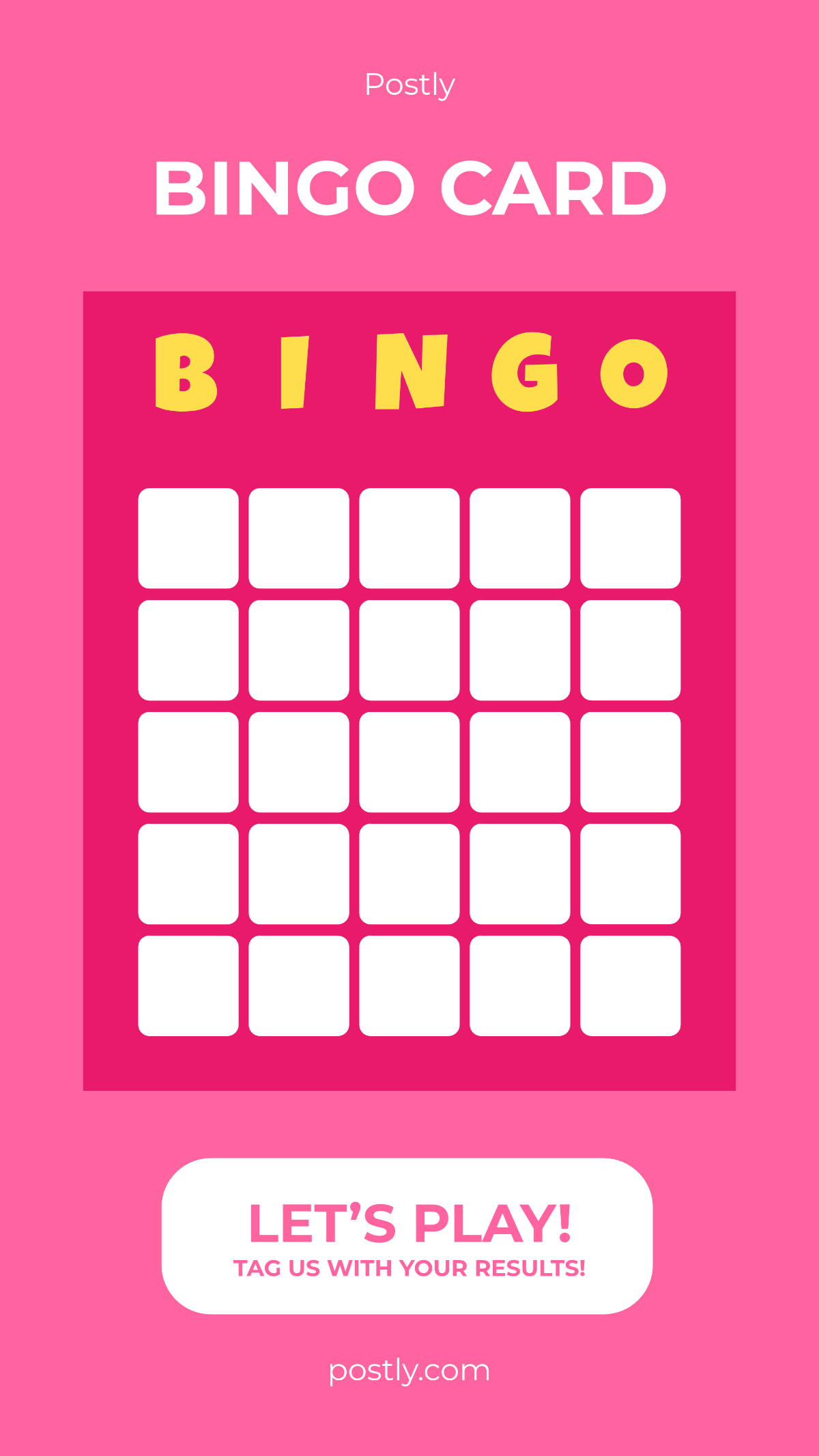 Free Pink Bingo Instagram Story Template