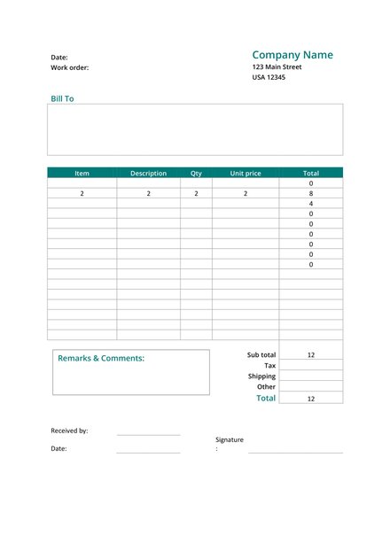 Maintenance Work Order Template | Free Templates