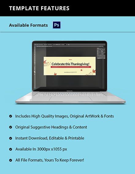 Free Thanksgiving Tumblr Banner Template to Edit Online