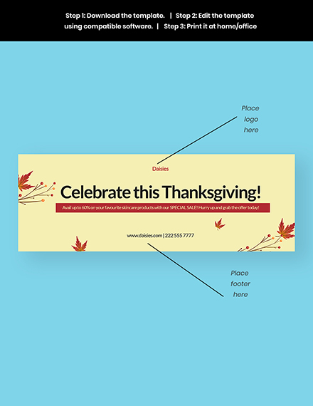Free Thanksgiving Tumblr Banner Template to Edit Online
