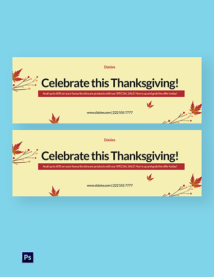 Free Thanksgiving Tumblr Banner Template to Edit Online