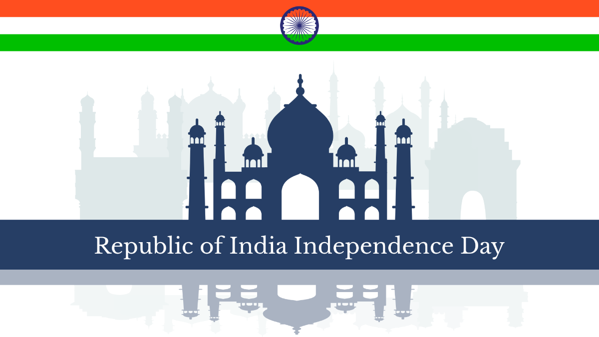 Free Republic of India Independence Day Background Template