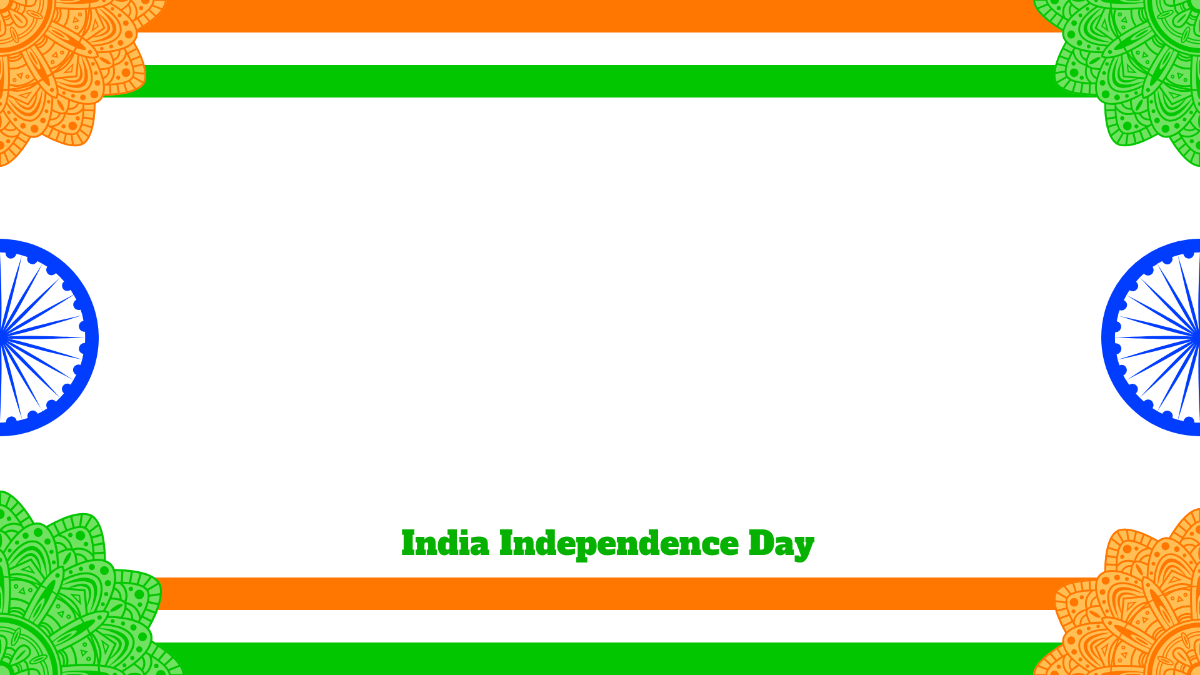 Free India Independence Day Background Frame Template
