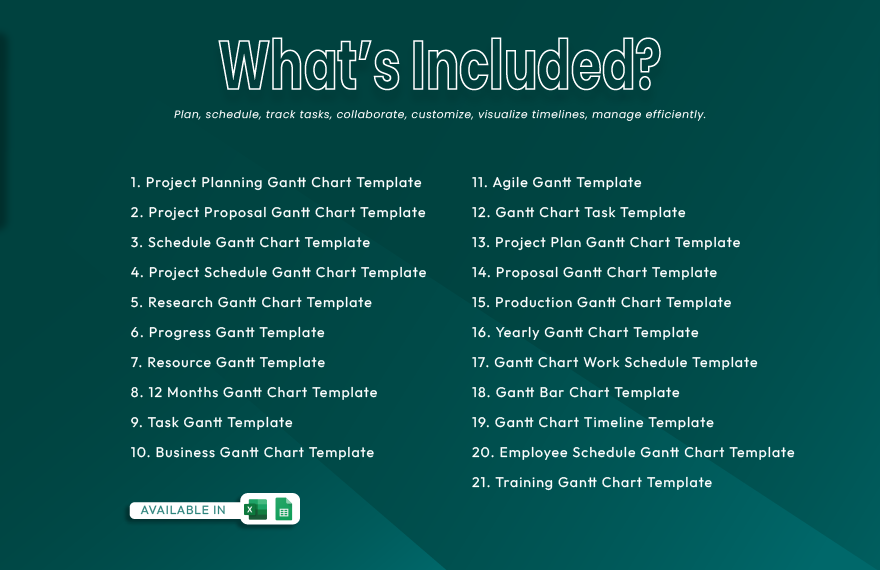 20+ Gantt Pro Planner Template Bundle