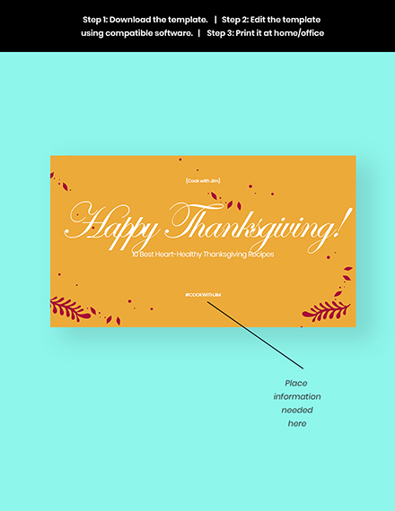 Free Thanksgiving Youtube Thumbnail Template to Edit Online