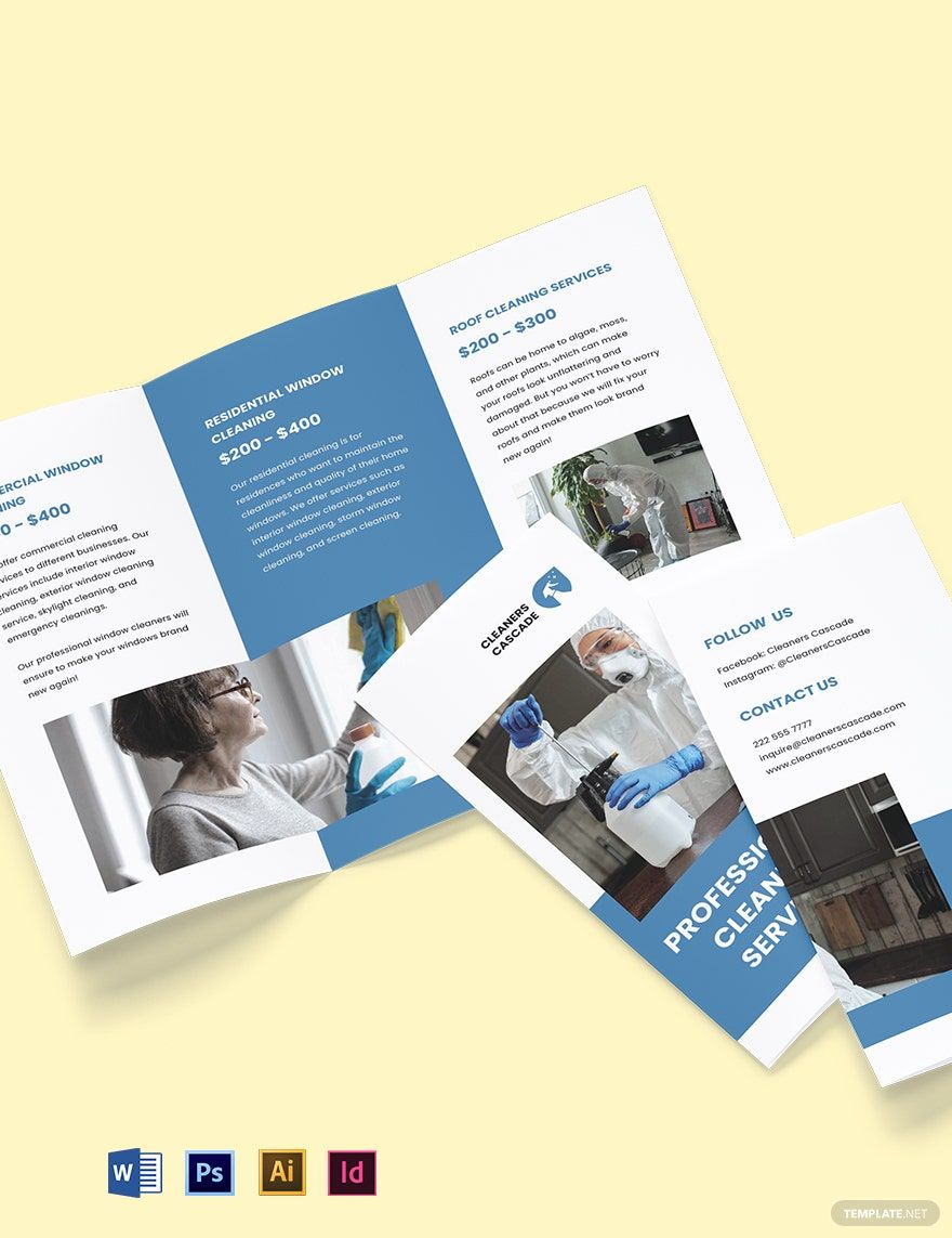 Free Window Cleaning Service Brochure Template