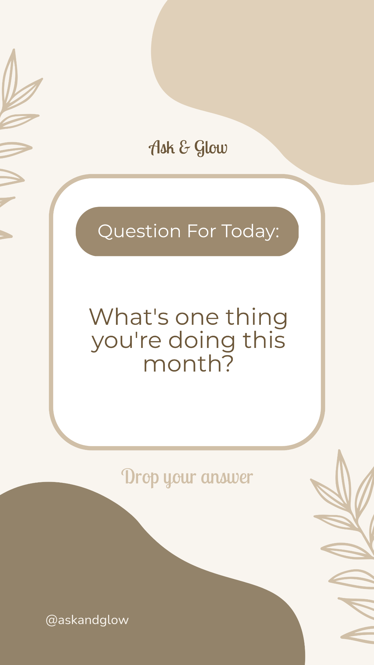 Free Instagram Story Question Template