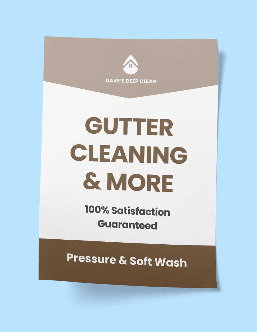 Gutter Cleaning Yard Sign Template