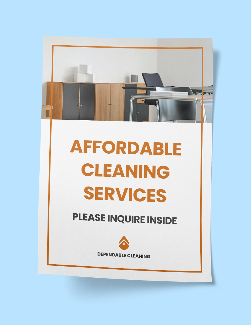 Cleaning Services Yard Sign Template