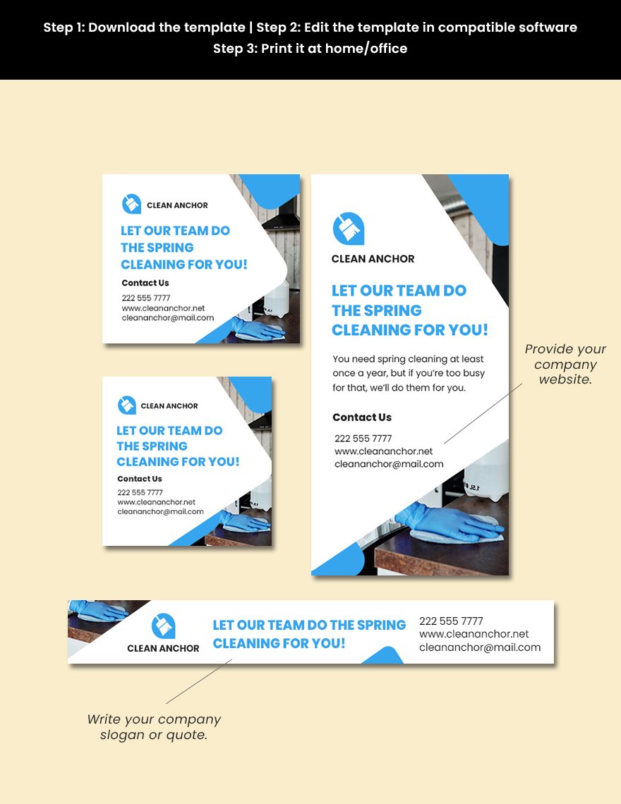 Spring Cleaning Service Banner Template
