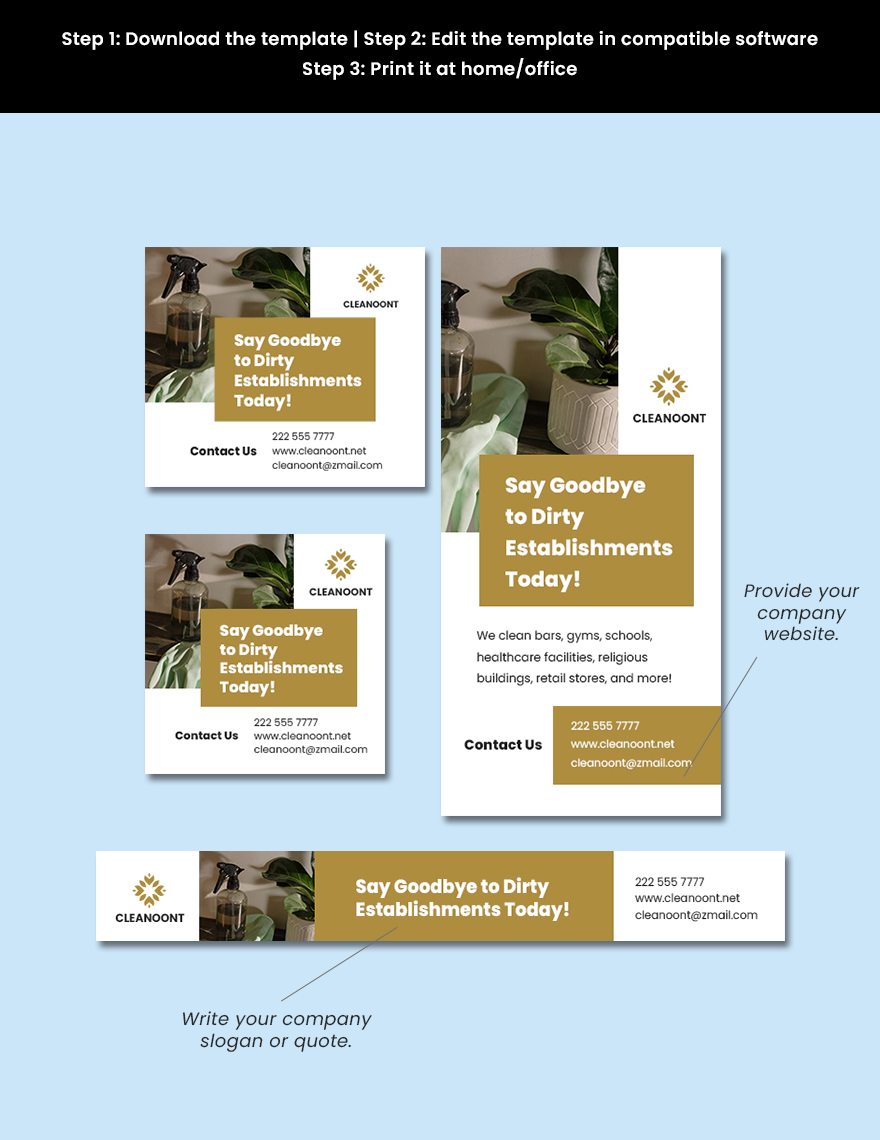 Commercial Cleaning Service Banner Template in PSD - Download ...