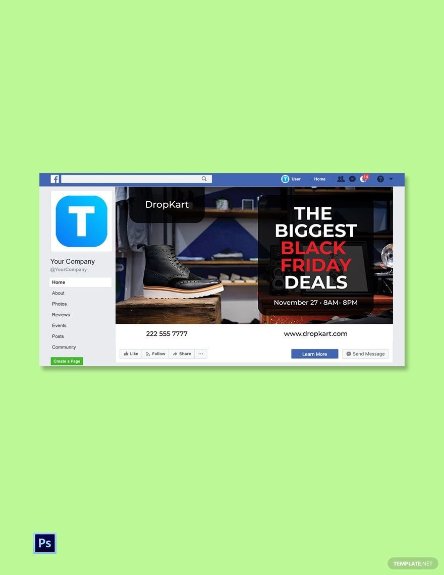 Black Friday Facebook Event Cover Template