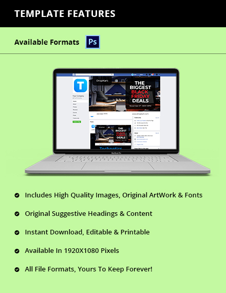 Free Black Friday Facebook Event Cover Template to Edit Online