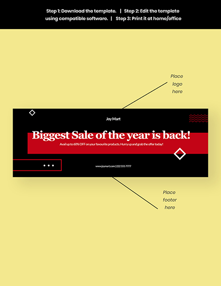 Free Black Friday Tumblr Banner Template to Edit Online