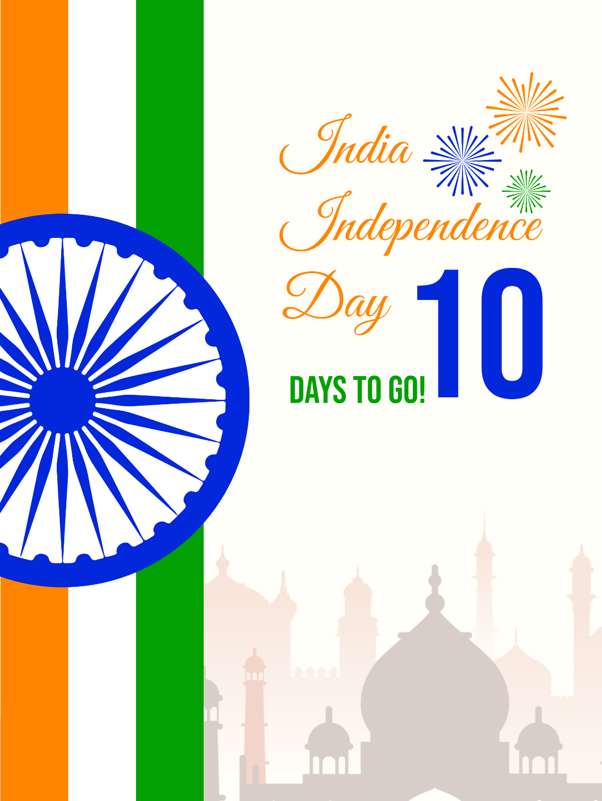 Free India Independence Day Countdown Template