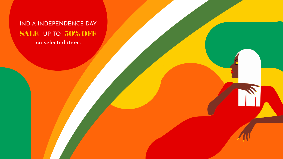 Free India Independence Day Advertising Background Template