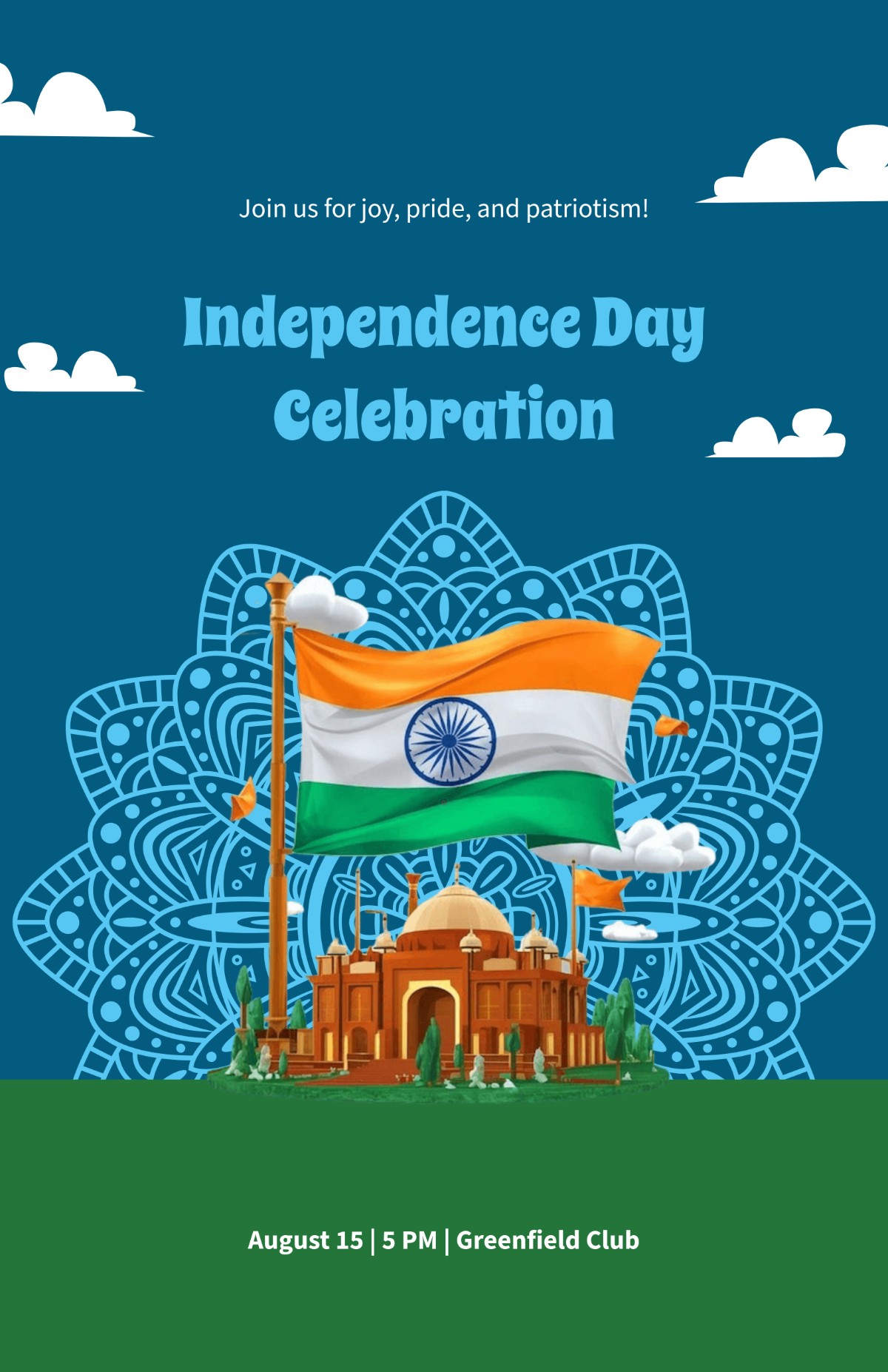 Free Creative India Independence Day Poster Template