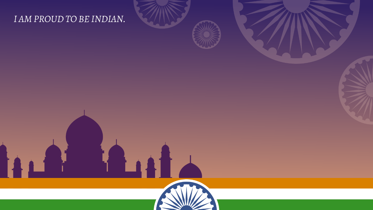 Free India Independence Day Zoom Background Template
