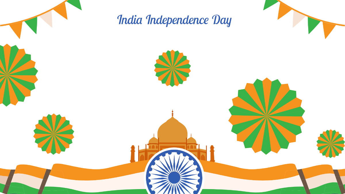 Free Colorful India Independence Day Background Template