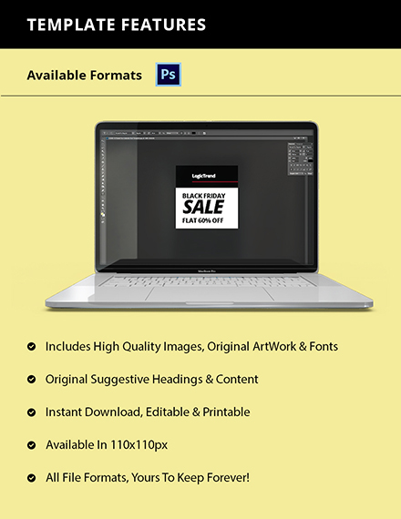 Free Black Friday Instagram Profile Photo Template to Edit Online