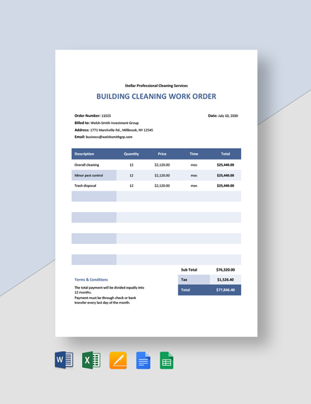 Container Delivery Order Template [Free PDF] - Word | Apple Pages ...