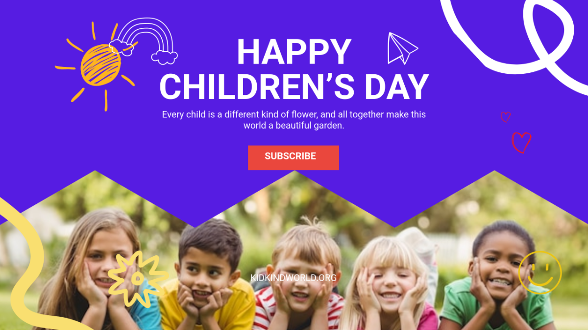Free Children's Day Quote YouTube Ad Template to Edit Online