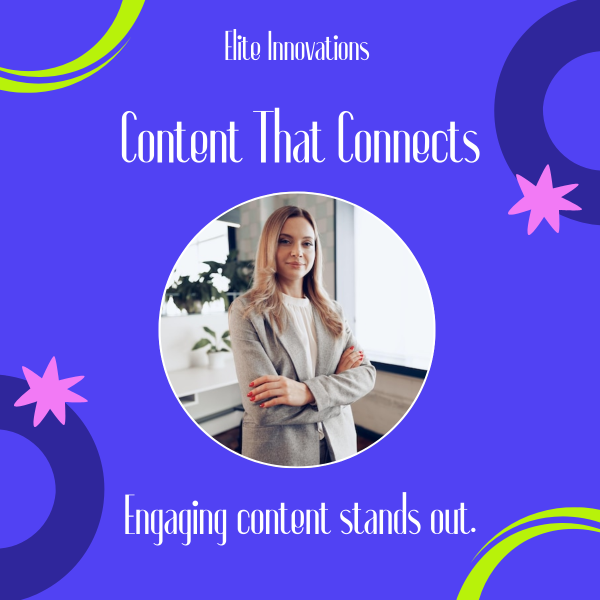Free Colorful Linkedin Content Post Template