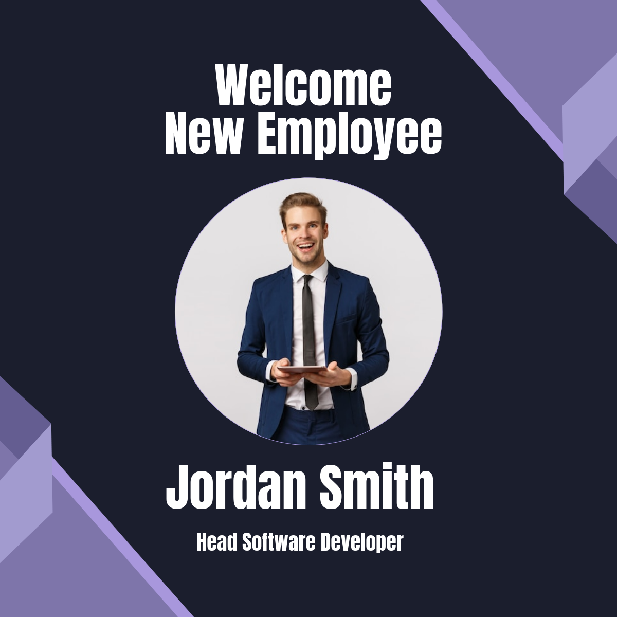 Free New Employee Linkedin Post Template