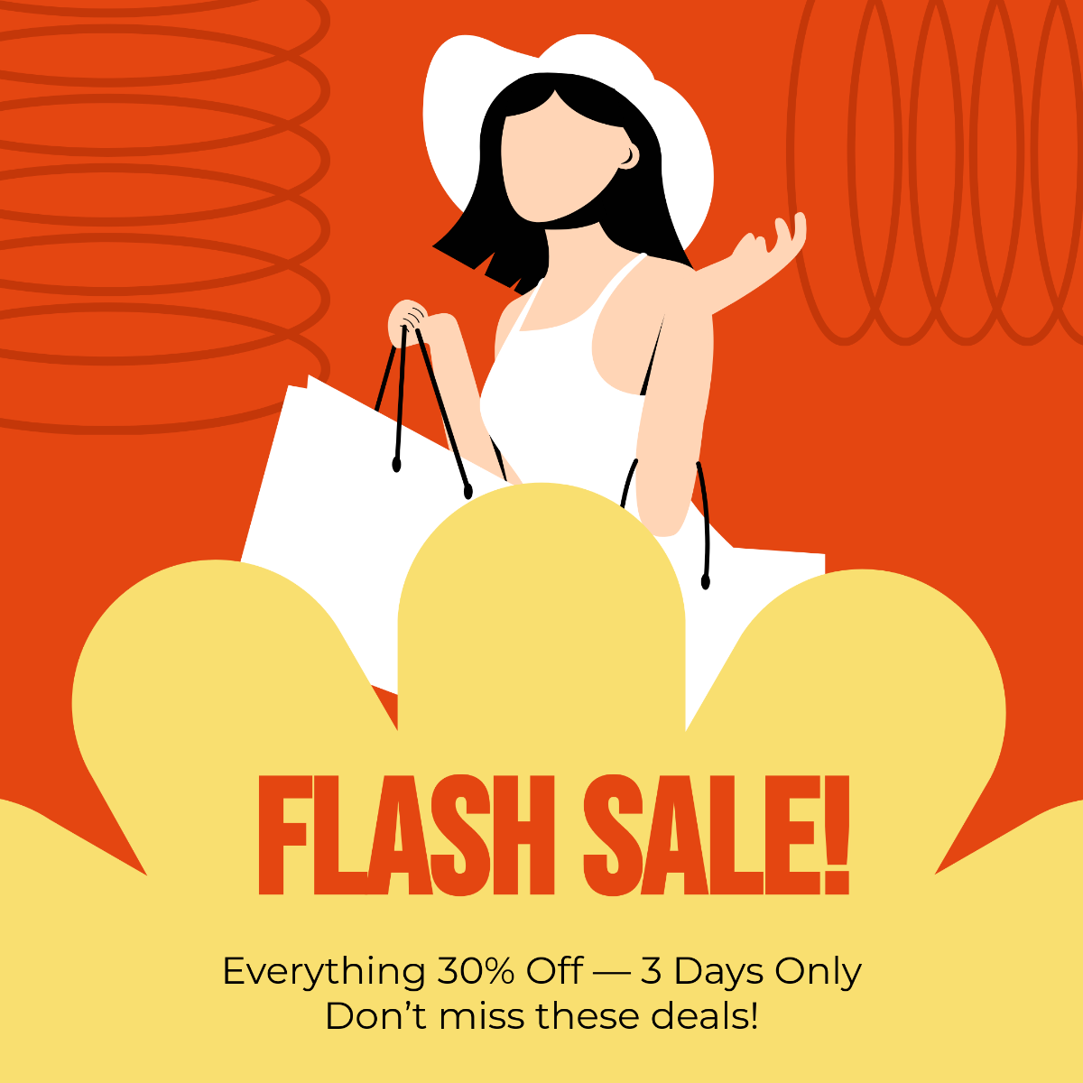 Free Colorful Sale Facebook Post Template to Edit Online