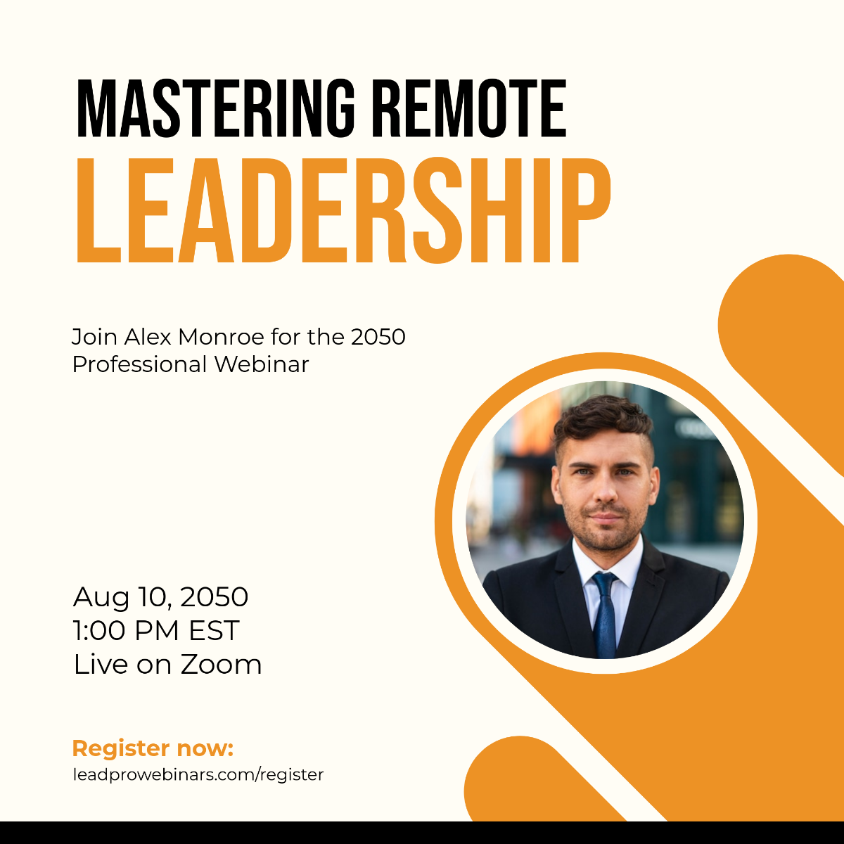 Free Professional Webinar Facebook Post Template to Edit Online