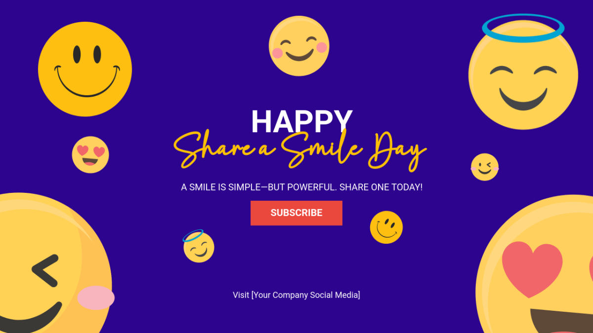 Free Happy Share a Smile Day YouTube Ad Template