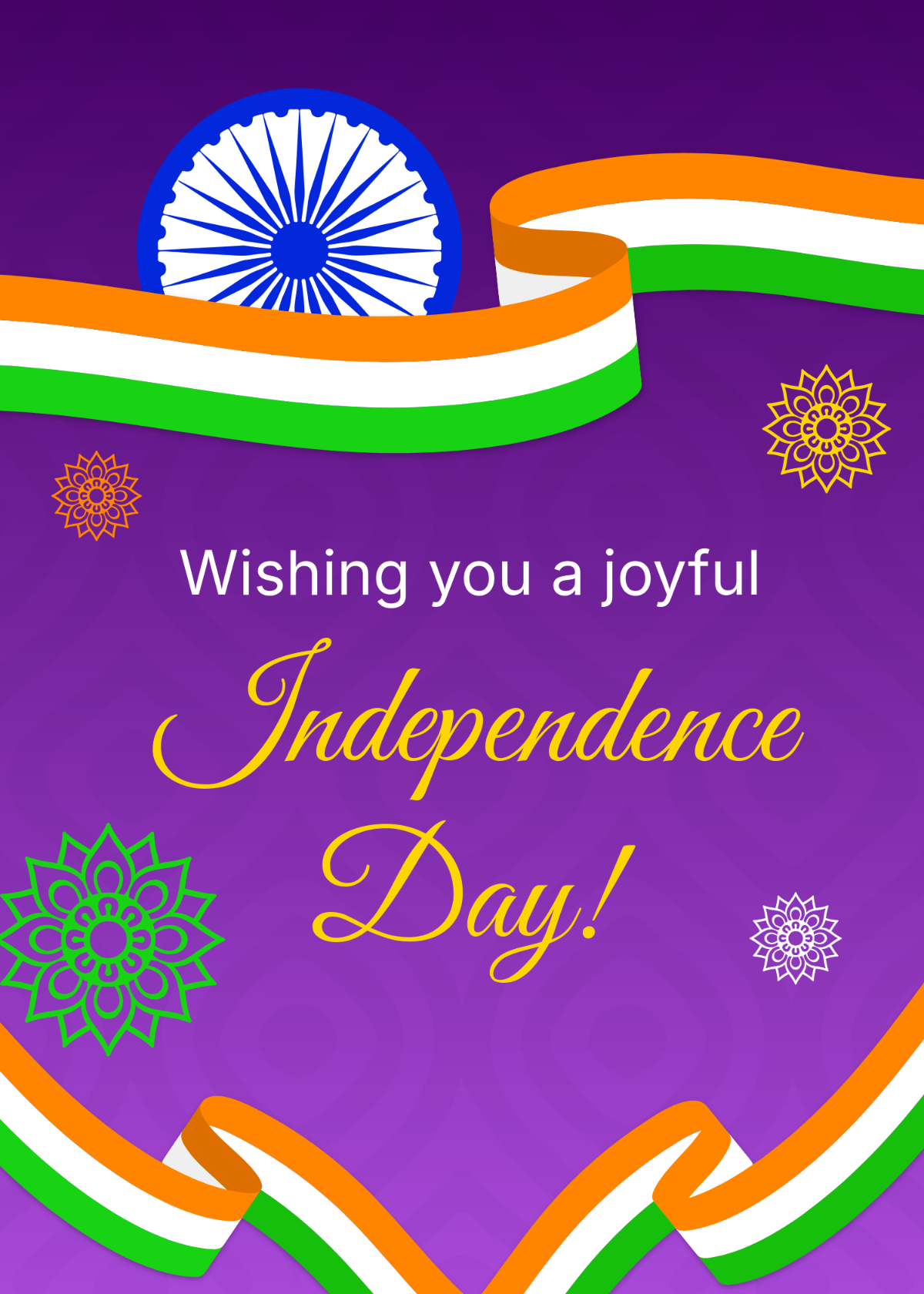 India Independence Day Greetings Template