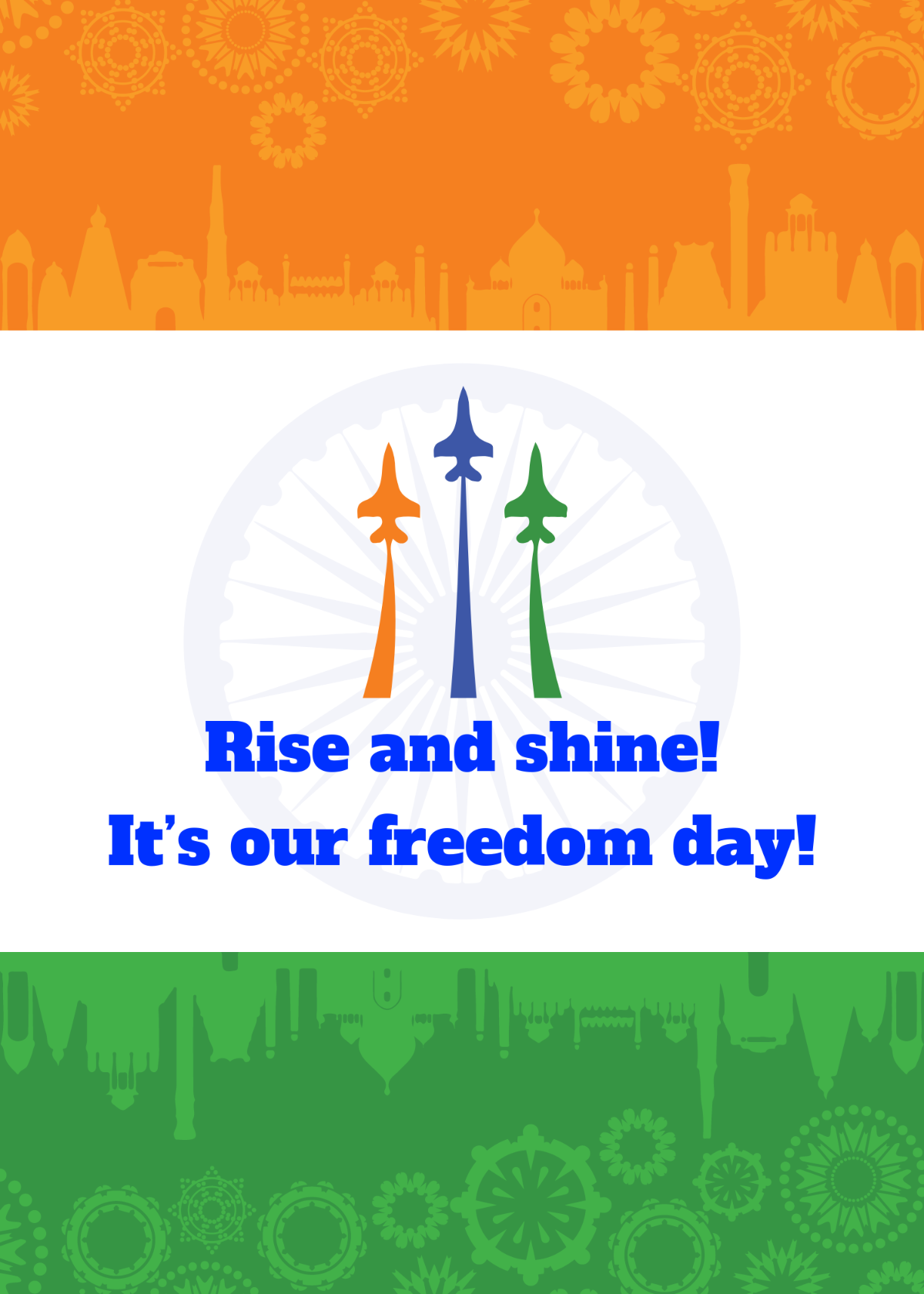 Free India Independence Day Good Morning Wishes Template