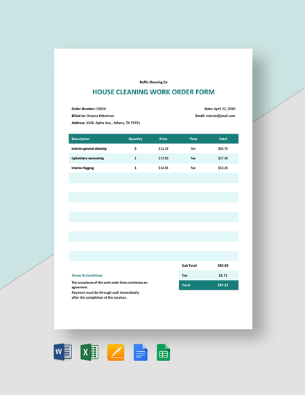 Container Delivery Order Template [Free PDF] - Word | Apple Pages ...